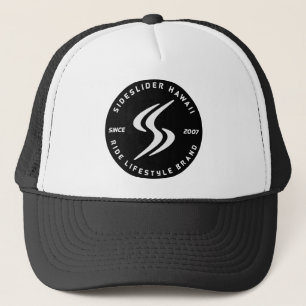 SIDESLIDER™ BRAND TRUCKER BLACK BADGE TRUCKER HAT