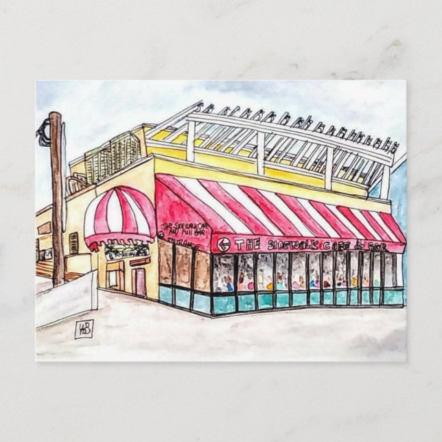 Sidewalk Cafe Postcard (Front)
