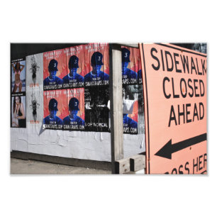 Sidewalk Closed New York Urban Street Photography Photo Print