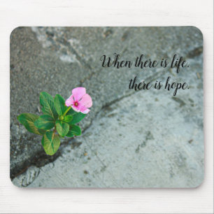 Sidewalk Crack Flower Mouse Pad