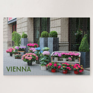 Sidewalk splendour, Vienna, Austria Jigsaw Puzzle