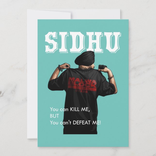 Sidhu Moosewala Desi Merch Punjabi  Pullover  Invitation (Front)