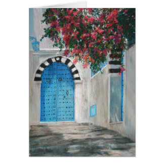 Sidi Bou Blue Door Boganvila