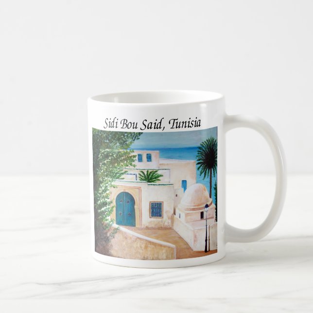 "Sidi Bou Said, Tunisia" coffee mug (Right)