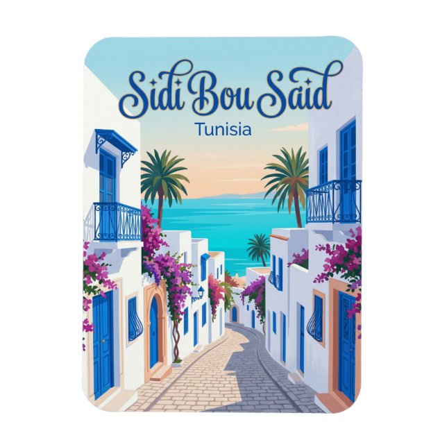 Sidi Bou Said Tunisia Magnet (Vertical)