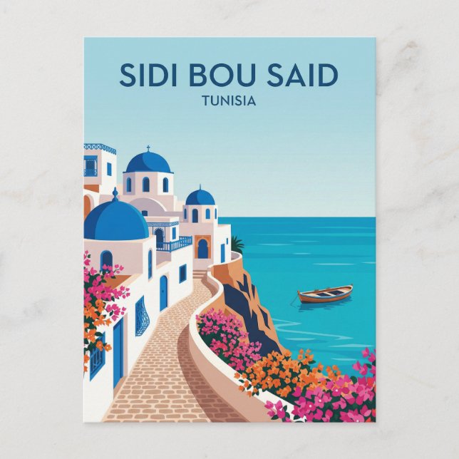 Sidi Bou Said Tunisia Postcard (Front)