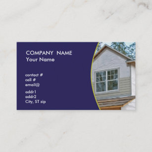 Siding on new home business card