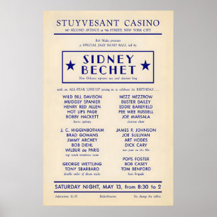 Sidney Bechet - Wild Bill Davison jazz poster