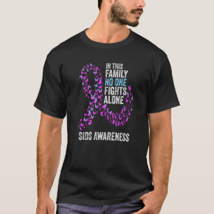 SIDS Awareness Month Butterflies Pink and Blue Rib T-Shirt