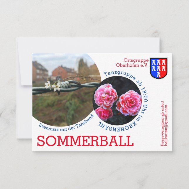 Siebenbürgen Ball Einladung Invitation (Front)