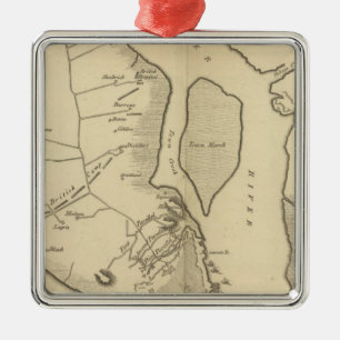Siege of Charleston in S Carolina Metal Tree Decoration