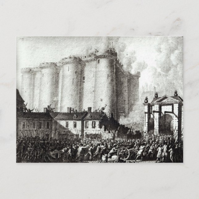 Siege of the Bastille, 14th July 1789 Postcard (Front)