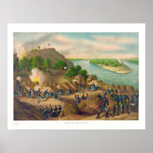Siege of Vicksburg 13 15  17 Corps Gen US Grant  Poster