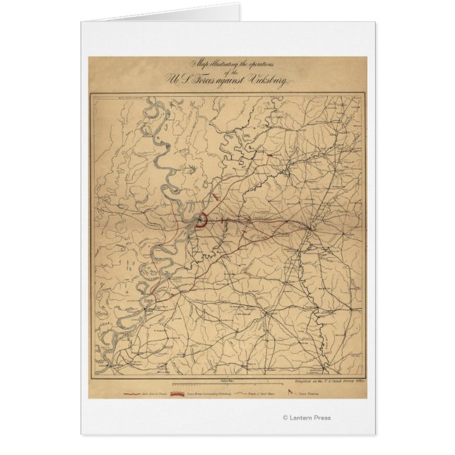 Siege of Vicksburg - Civil War Panoramic Map 2 (Front)