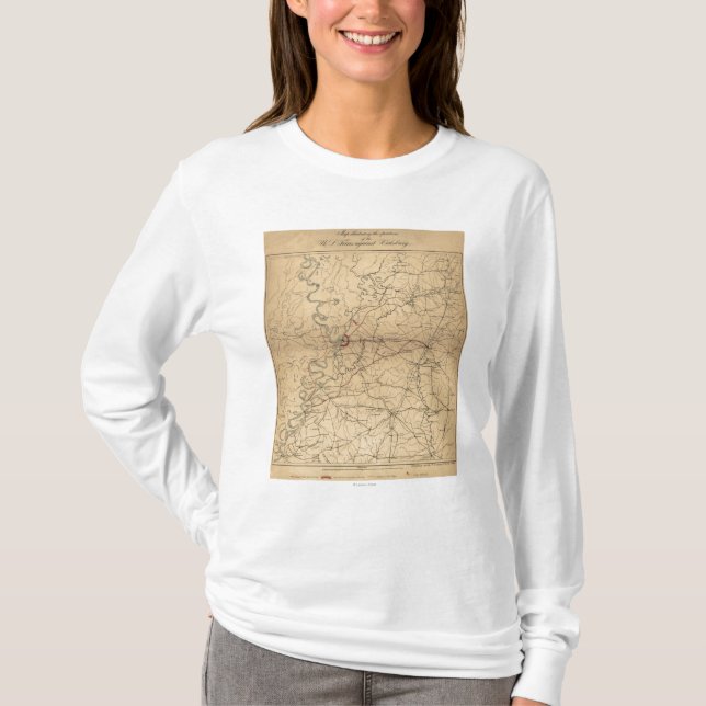 Siege of Vicksburg - Civil War Panoramic Map 2 T-Shirt (Front)