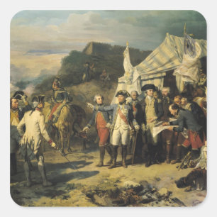 Siege of Yorktown, 17th October 1781, 1836 Square Sticker