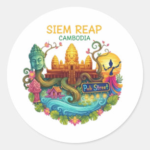 SIEM REAP CLASSIC ROUND STICKER