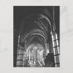 Siena Cathedral Inside Italy BW Postcard