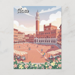 Siena Italy Travel Postcard