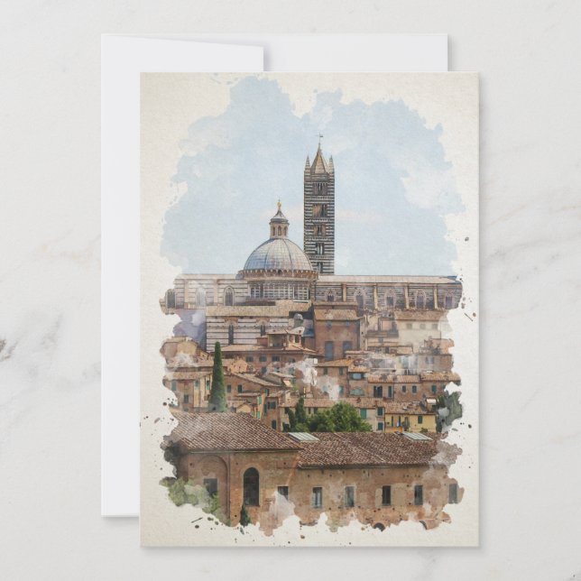 Siena Italy Watercolor Art (Front)