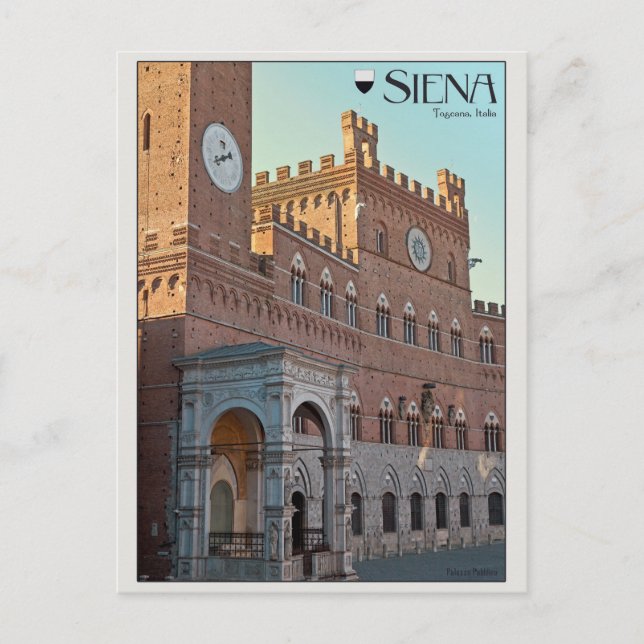 Siena - Palazzo Pubblico Morning Postcard (Front)