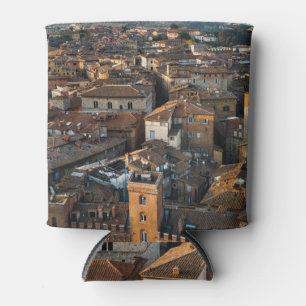 Siena Sunset: Red Roof Panorama Can Cooler