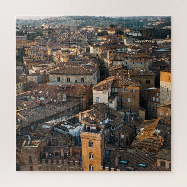 Siena Sunset: Red Roof Panorama Jigsaw Puzzle (Vertical)