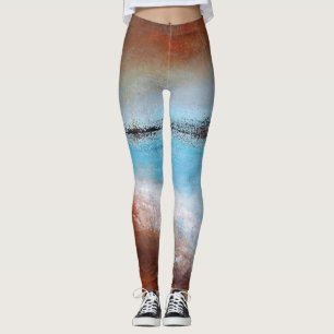 Siena Turquoise Abstract II Dance Leggings