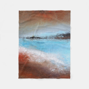 Siena Turquoise Abstract Small Fleece Blanket