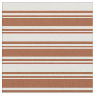 Sienna and Light Yellow Striped/Lined Pattern Fabric