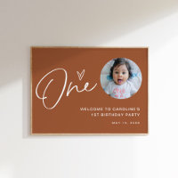 SIENNA Baby 1st Birthday Party Welcome 