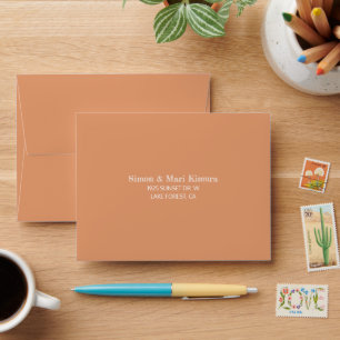 Sienna Beige, Pre-addressed RSVP Envelope