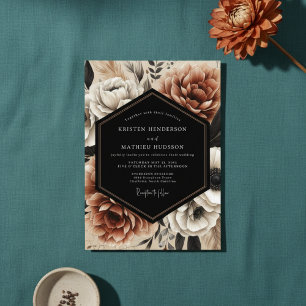 Sienna Bloom Moody Wedding Invitation