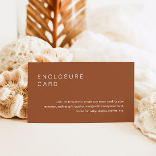 SIENNA Bohemian Enclosure Card Invitation Insert
