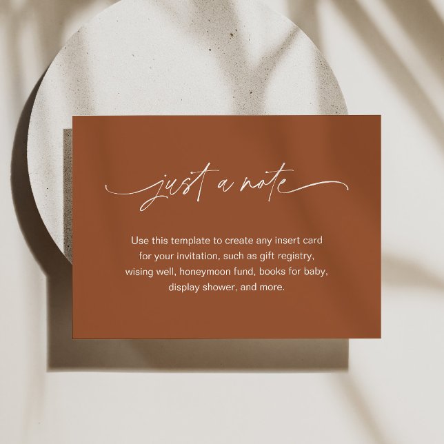 SIENNA Bohemian Just a Note 3.5" x 5" Enclosure Card (Creator Uploaded)