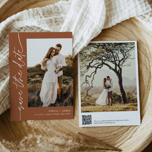SIENNA Bohemian Photo Save The Date Card