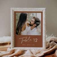 SIENNA Bohemian Photo Table Number 8x10