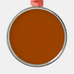 Sienna brown colour accent ready to customise metal tree decoration