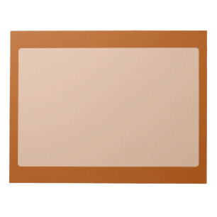 Sienna brown colour accent ready to customise notepad