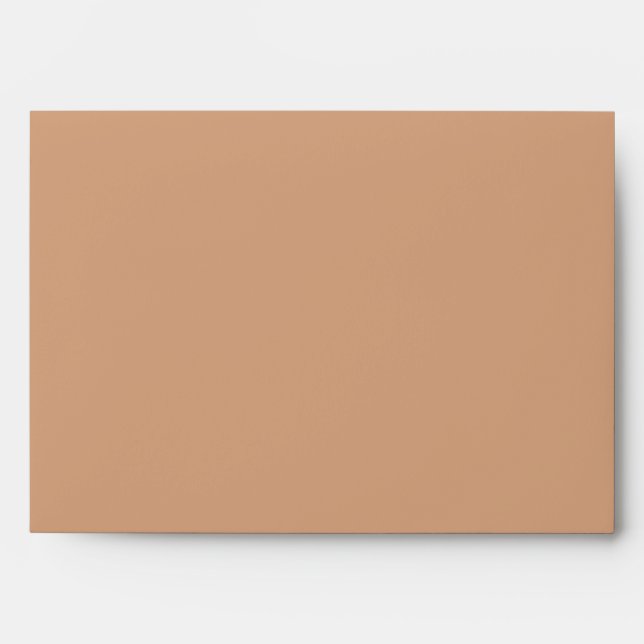 Sienna brown colour decor ready to customise envelope (Front)