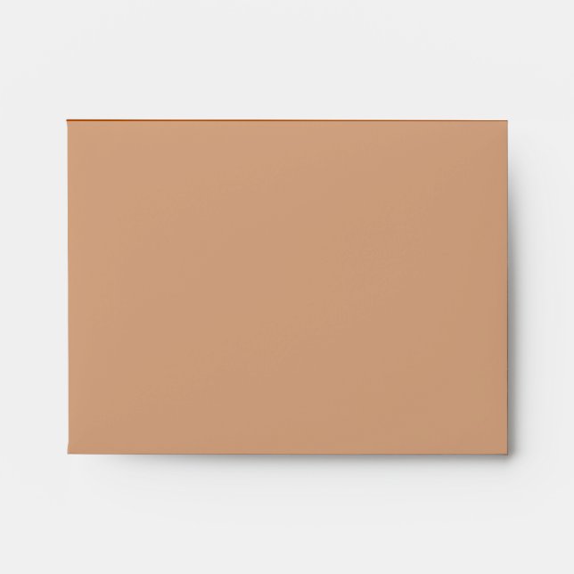 Sienna brown colour decor ready to customise envelopes (Front)