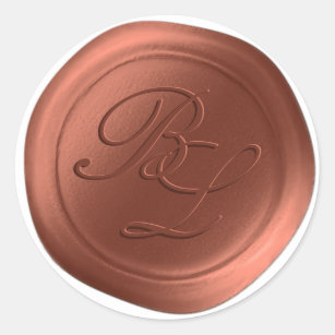 Sienna Double Monogram Faux Wax Seal Stickers