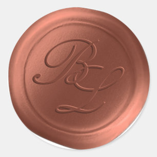 Sienna Double Monogram Faux Wax Seal Stickers