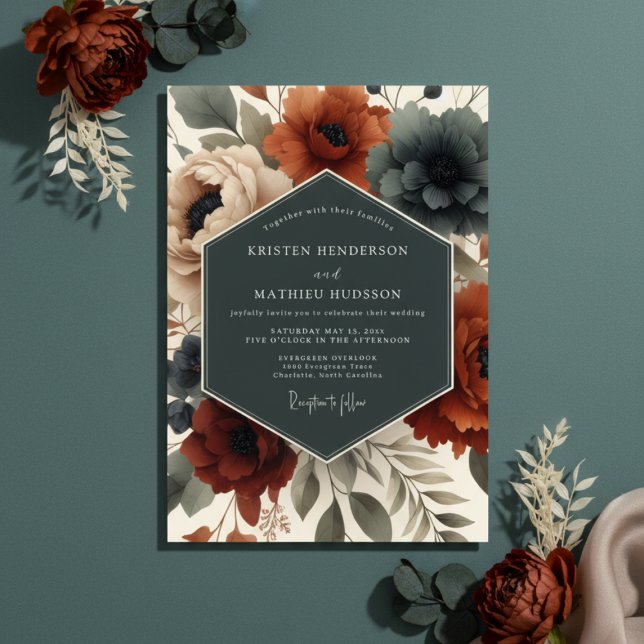 Sienna Ethereal Bloom Wedding Invitation (Creator Uploaded)