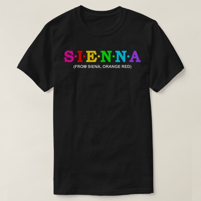 Sienna From Siena Orange Red T-Shirt (Design Front)