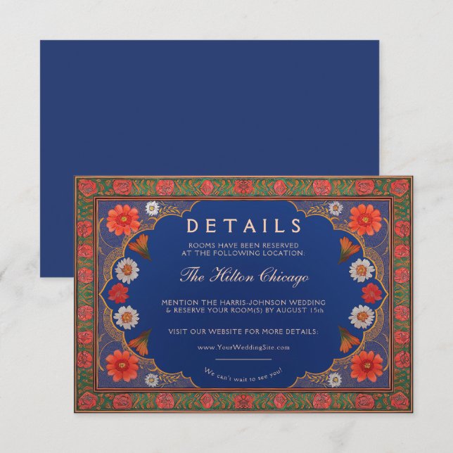SIENNA I : Wedding Details Card (Front/Back)