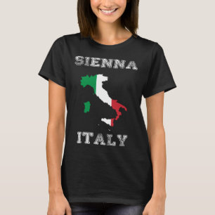 Sienna Italy Vintage Italy Flag Map T-Shirt