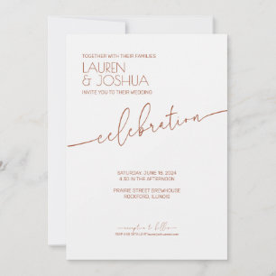 Sienna • Modern Minimalist Script Wedding Invitation