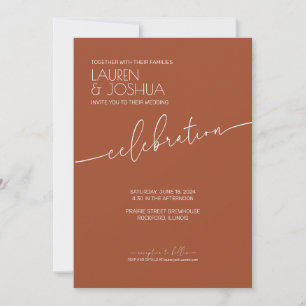 Sienna • Modern Minimalist Script Wedding Invitation