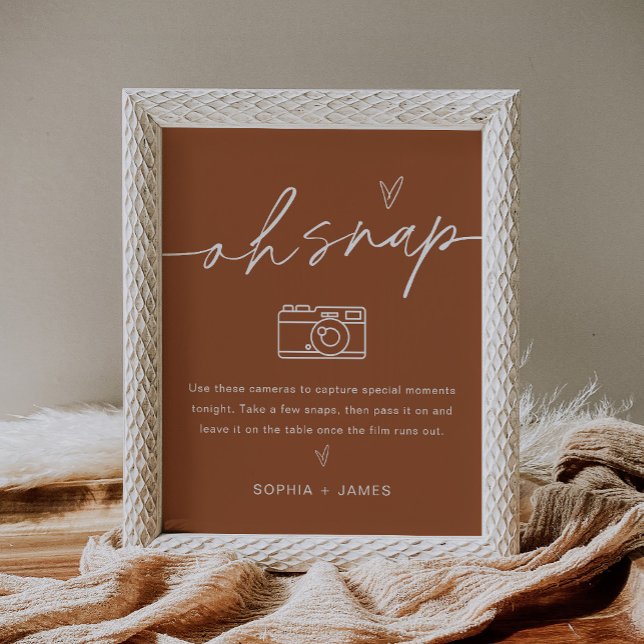 SIENNA Oh Snap Disposable Camera Wedding Sign (Creator Uploaded)